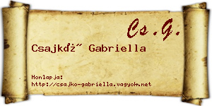 Csajkó Gabriella névjegykártya