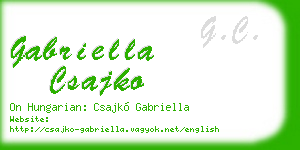 gabriella csajko business card