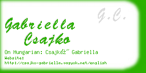 gabriella csajko business card